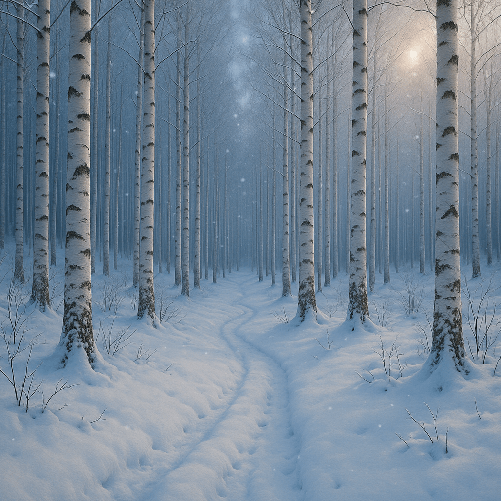 강원도 인제 자작나무숲 겨울 설경