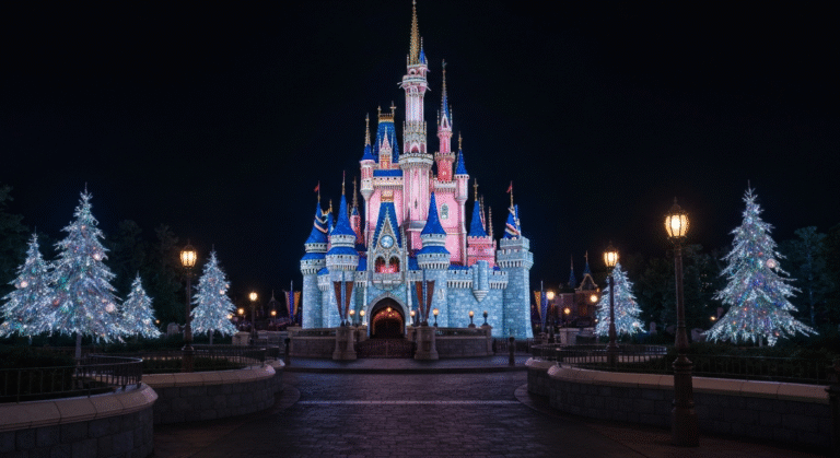 롯데월드 크리스마스 미라클윈터 야경, 캐슬이 빛나는 모습