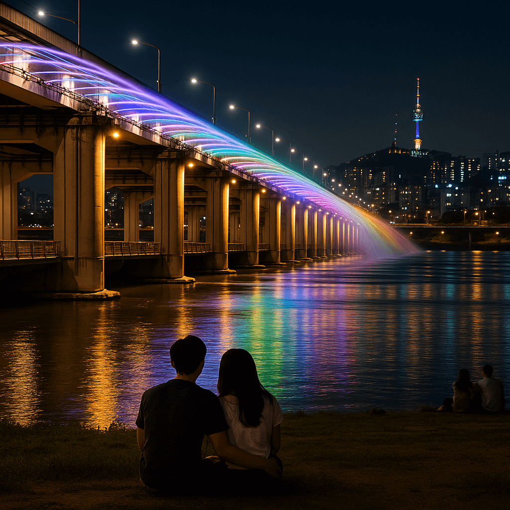 한강공원 야경과 반포대교 달빛무지개분수, 서울 데이트 명소