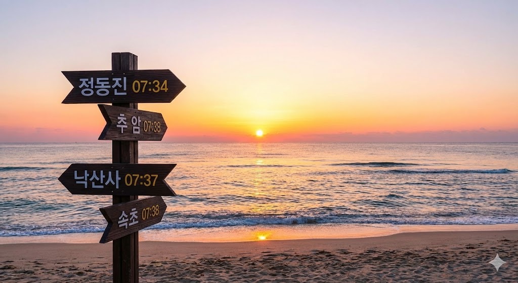  강원도 동해안 해돋이 여행 완벽 가이드 | 정동진·추암·낙산사·속초 5곳 일출명소 & 누리로 기차 팁