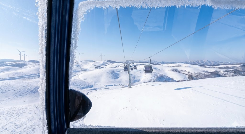 삼양라운드힐 케이블카에서 본 설경, 광활한 설원 풍경