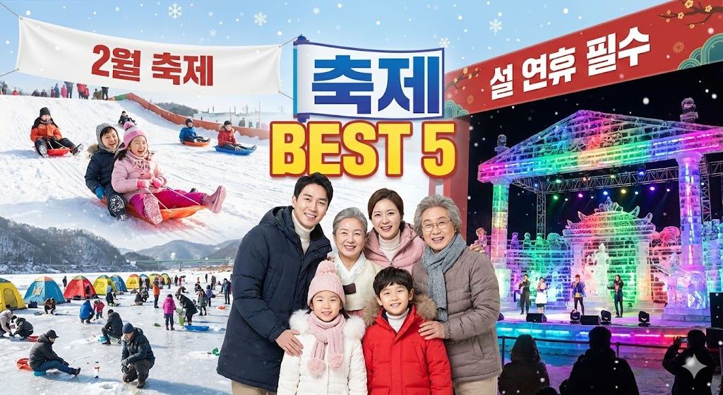 2026년 2월 설 연휴 축제 – 대관령·화천·청양·평창·양주 겨울 축제 BEST 5