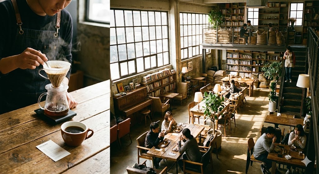 강릉 커피 문화 대표 카페 테라로사 핸드드립 커피 및 감성 분위기