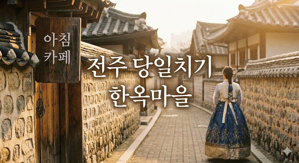 전주 한옥마을 당일치기 – 아침의 고즈넉한 골목길