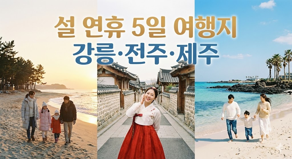 2026년 설 연휴 여행 – 강릉·전주·제주 3가지 선택지