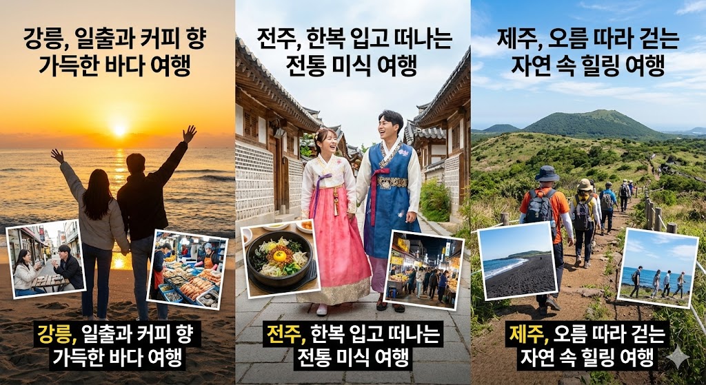 설 연휴 여행 체험 – 강릉 바다·전주 문화·제주 자연
