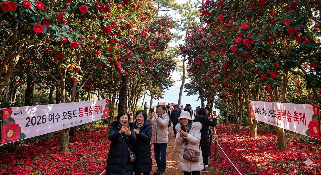 2026 여수 오동도 동백숲 축제 – 겨울 동백의 절정을 만나다