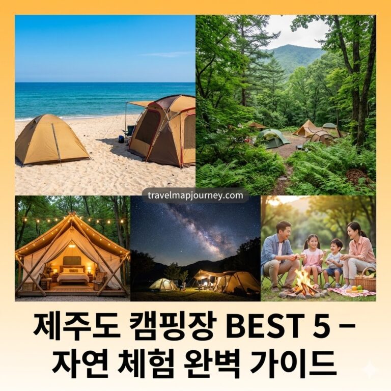 제주도 캠핑장 BEST 5 – 자연 체험 완벽 가이드