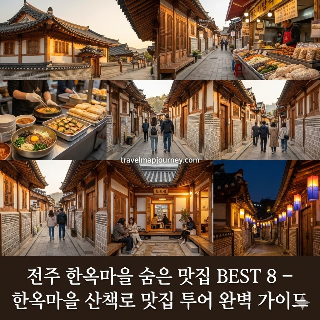 전주 한옥마을 숨은 맛집 BEST 8 – 한옥마을 산책로 맛집 투어 완벽 가이드
