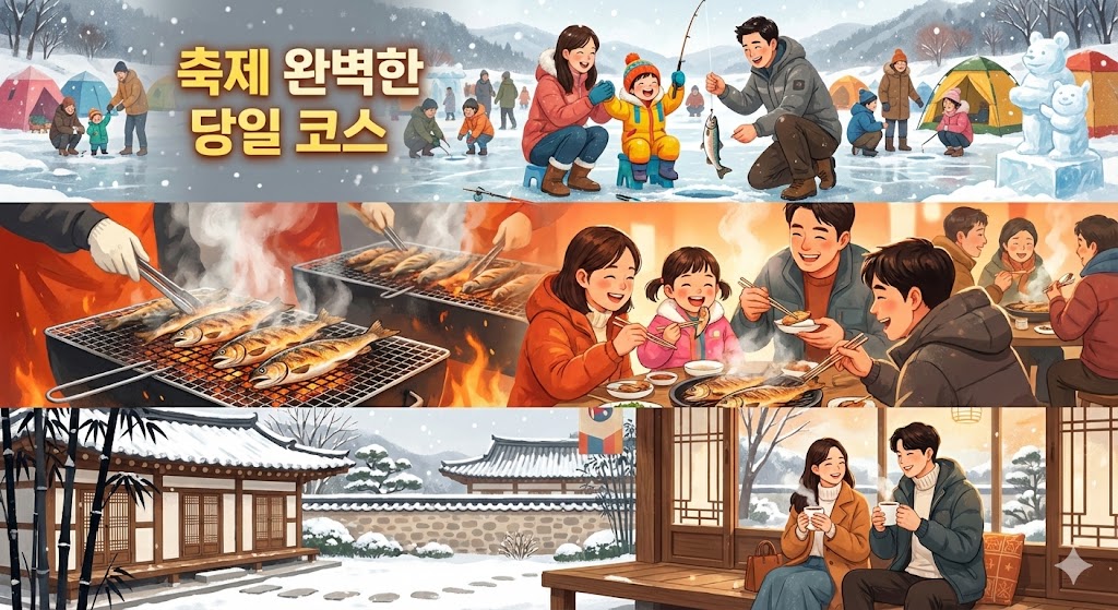 평창 송어축제 당일치기 코스 - 낚시, 구이, 카페에서의 휴식