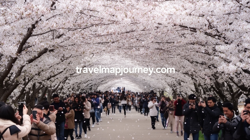 벚꽃 터널의 낭만적인 풍경과 봄 축제의 감성