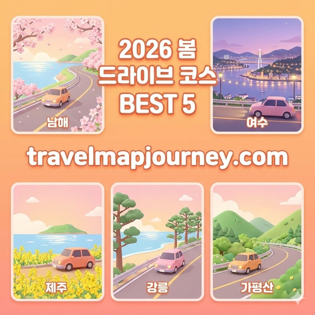 봄 드라이브 코스 BEST 5 | 2026년 가족 드라이브 추천 경로