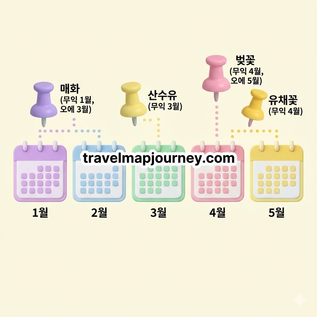 2026년 전국 봄꽃 축제 일정 캘린더: 매화, 산수유, 벚꽃, 유채꽃 축제 월별 일정