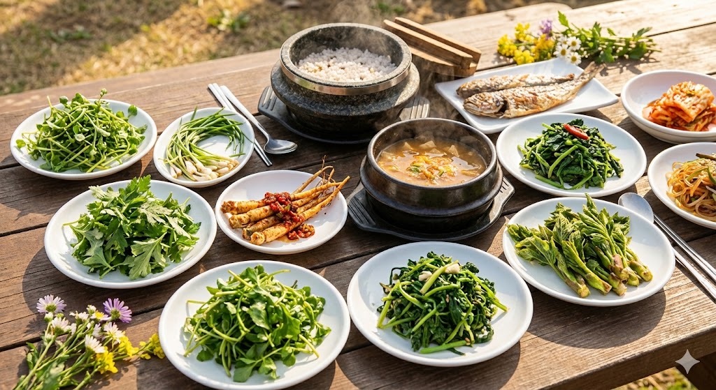 2026 봄 제철음식 완벽가이드 – 봄나물·산채정식·활어 맛집 당일코스