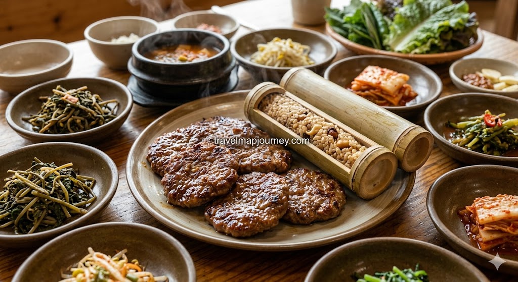 담양 죽녹원 메타세쿼이아길 맛집 떡갈비 대통밥