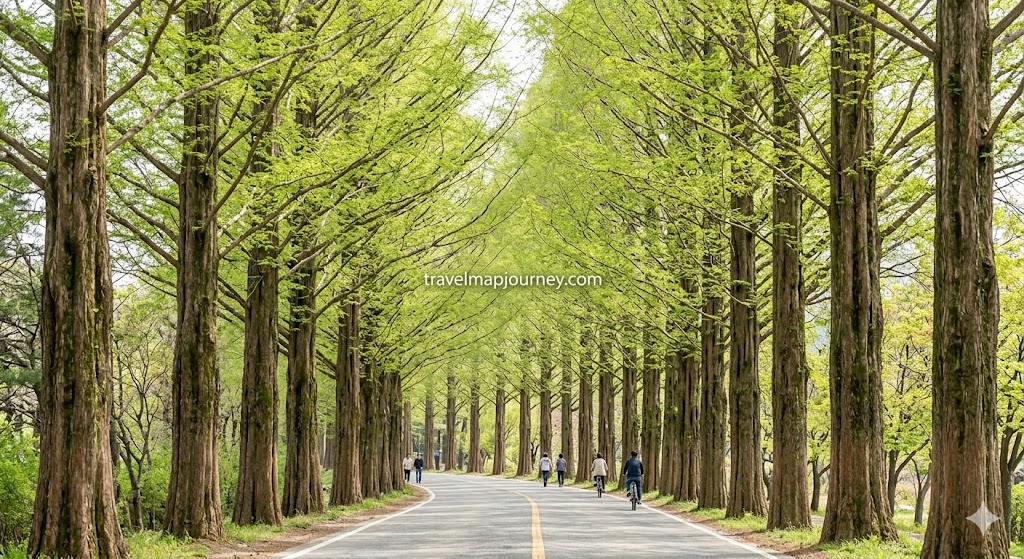 담양 죽녹원 메타세쿼이아길 가로수길 봄 산책