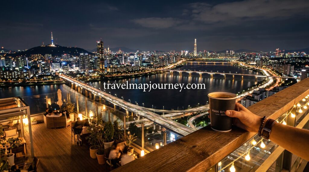 서울 한강뷰 루프탑 카페 BEST 7 완벽 가이드 | 빈브라더스·뷰376·TYPE·더리버헤이·야경 총정리