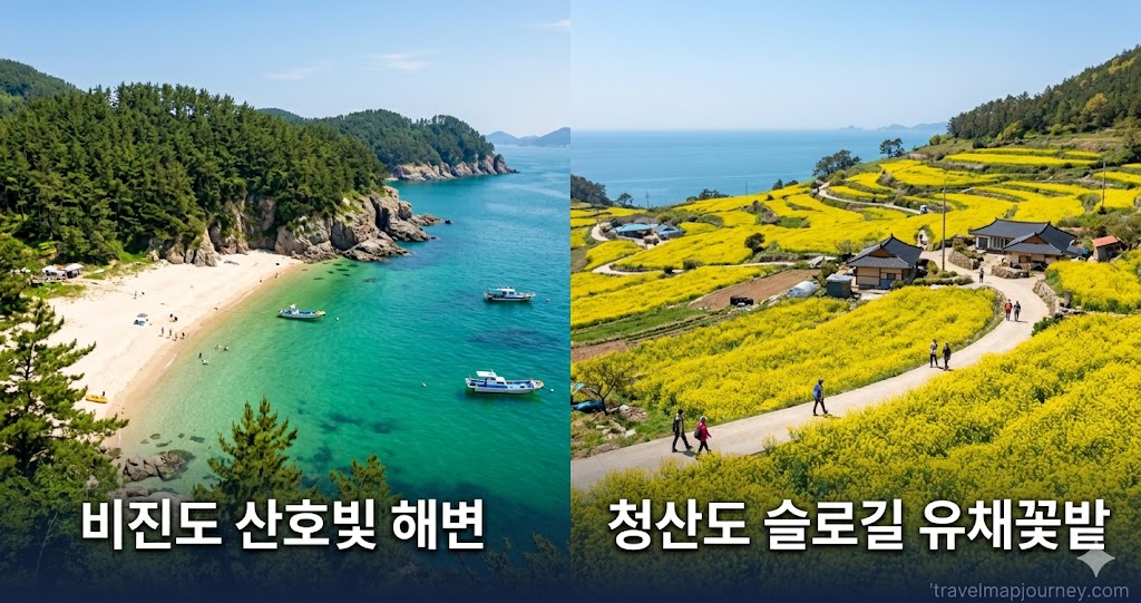 비진도 해변 청산도 슬로길 숨은 섬 여행지 추천