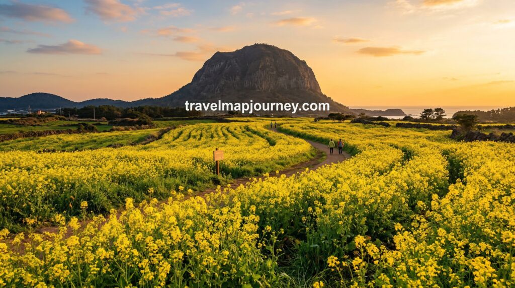 제주 유채꽃 드라이브 코스 완벽 가이드 | 산방산·녹산로·성산일출봉·카페·맛집 총정리