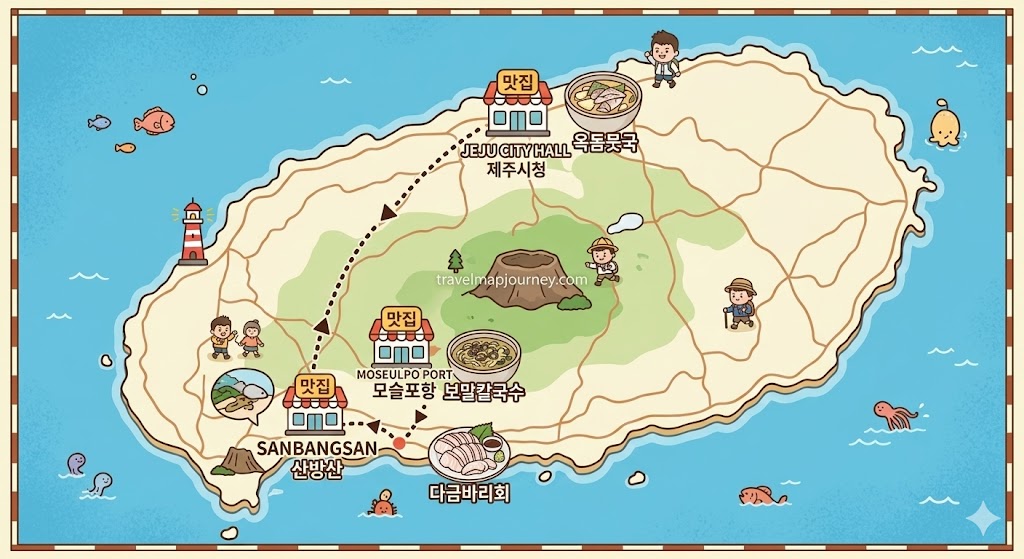 전현무계획 제주 맛집 여행코스 동선 지도