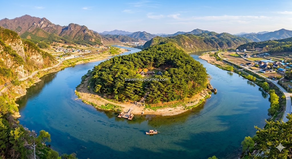 왕과 사는 남자 촬영지 영월 청령포 전경