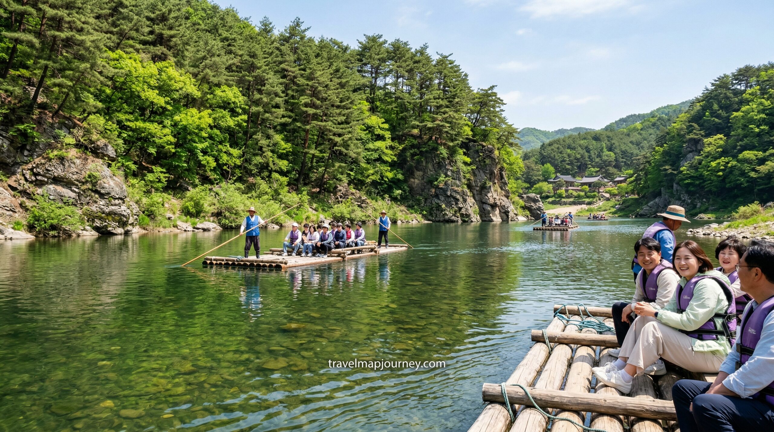 영월 당일치기 여행 코스 청령포 뗏목 풍경