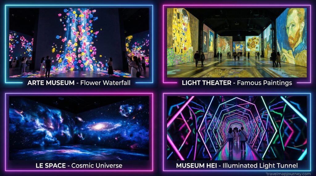 미디어아트 전시 주요 명소 콜라주 아르떼뮤지엄 빛의시어터