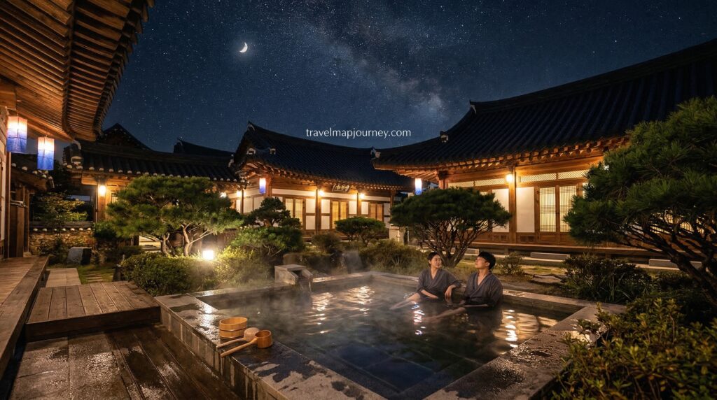 이색 숙소 추천 경주 한옥호텔 노천탕 야경 감성