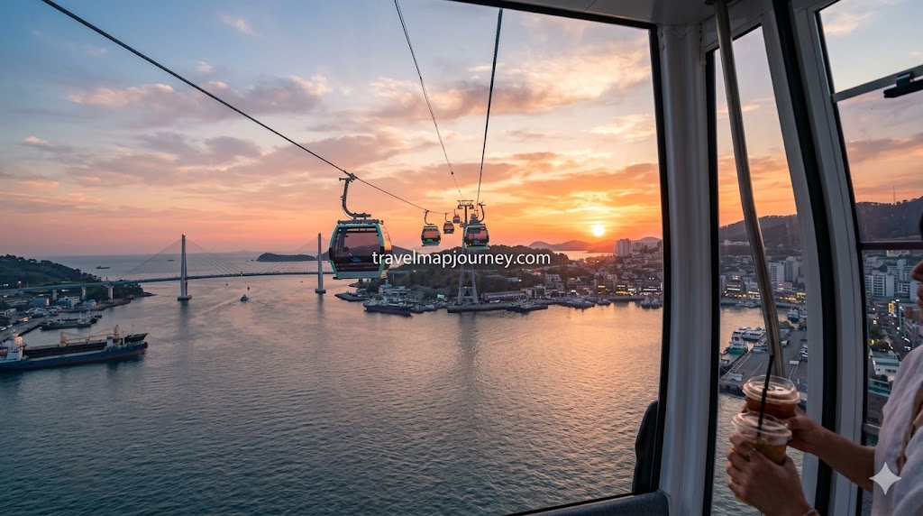 여수 밤바다 여행 코스 해상케이블카 바다 위 전경