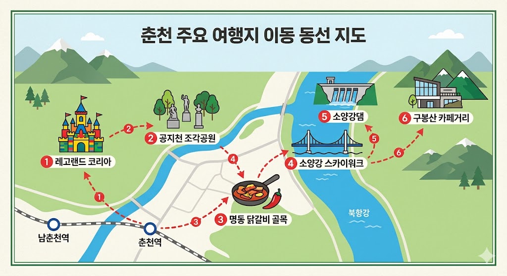 춘천 여행 동선