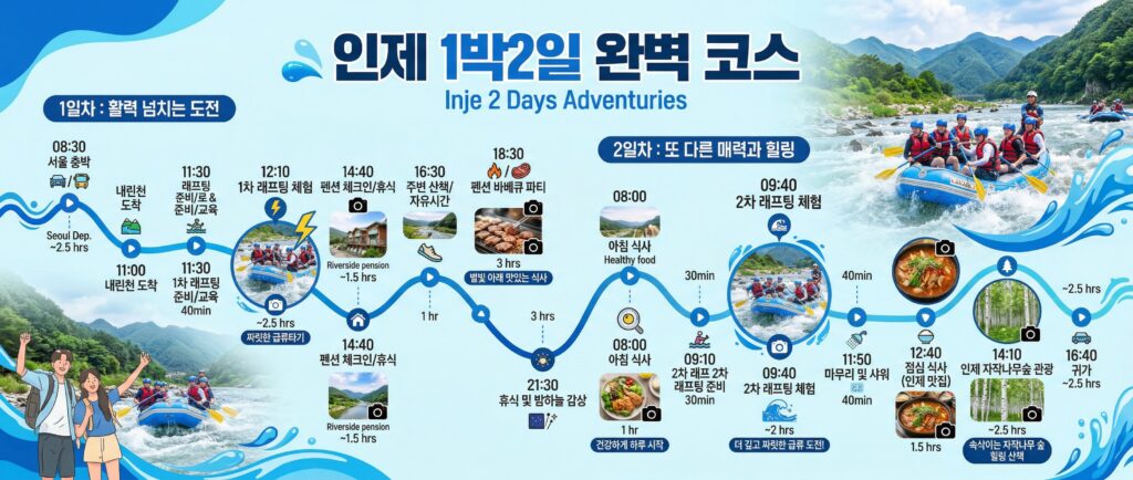인제 1박2일 코스 타임라인