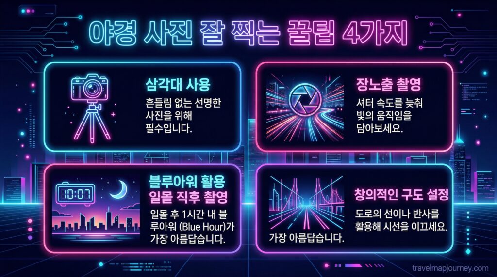 야경 사진 잘 찍는 꿀팁 스마트폰 야간모드 삼각대