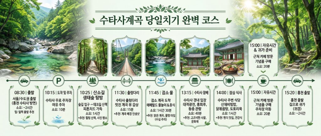  당일치기 코스 타임라인