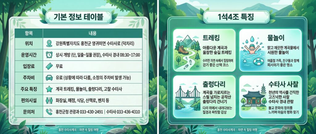 기본정보 테이블 + 1석4조 특징 4개 아이콘 카드