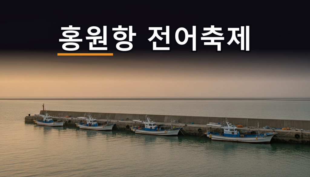 홍원항 전어축제 2026, 개막은 8월 22일 제철은 9월