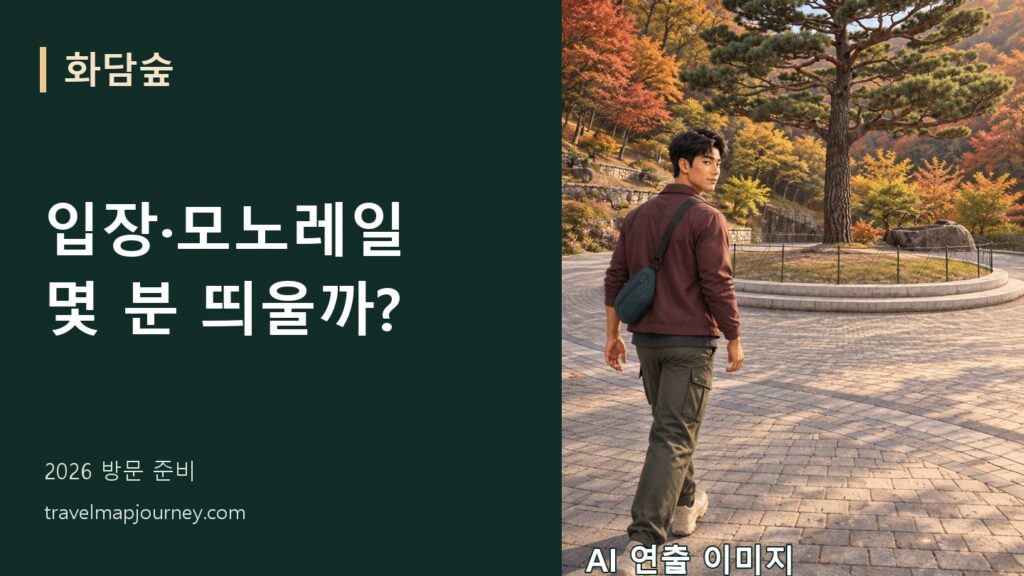 화담숲 가을 예약·모노레일 시간표