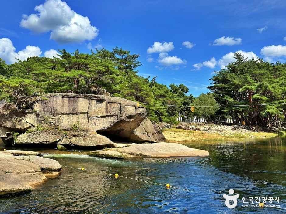 거창가볼만한곳 수승대 거북바위와 계곡 실제 풍경