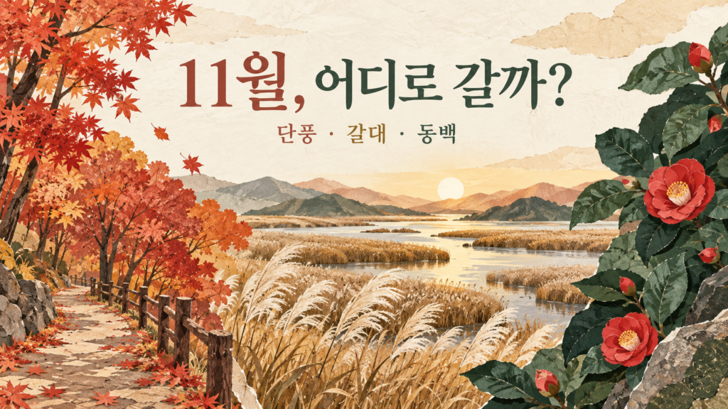 11월 국내여행 추천, 단풍·갈대·동백 어디로 갈까?